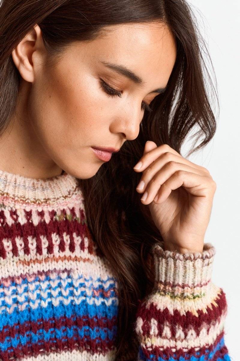 Eich & Royal Pullover mit bunten Streifen Speichern exportieren
