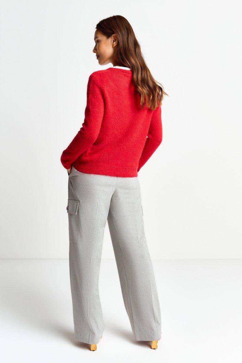 Eich & Royal Strickpullover aus weichem Materialmix Im Verkauf