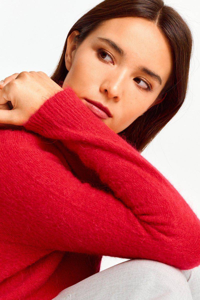 Eich & Royal Strickpullover aus weichem Materialmix Im Verkauf