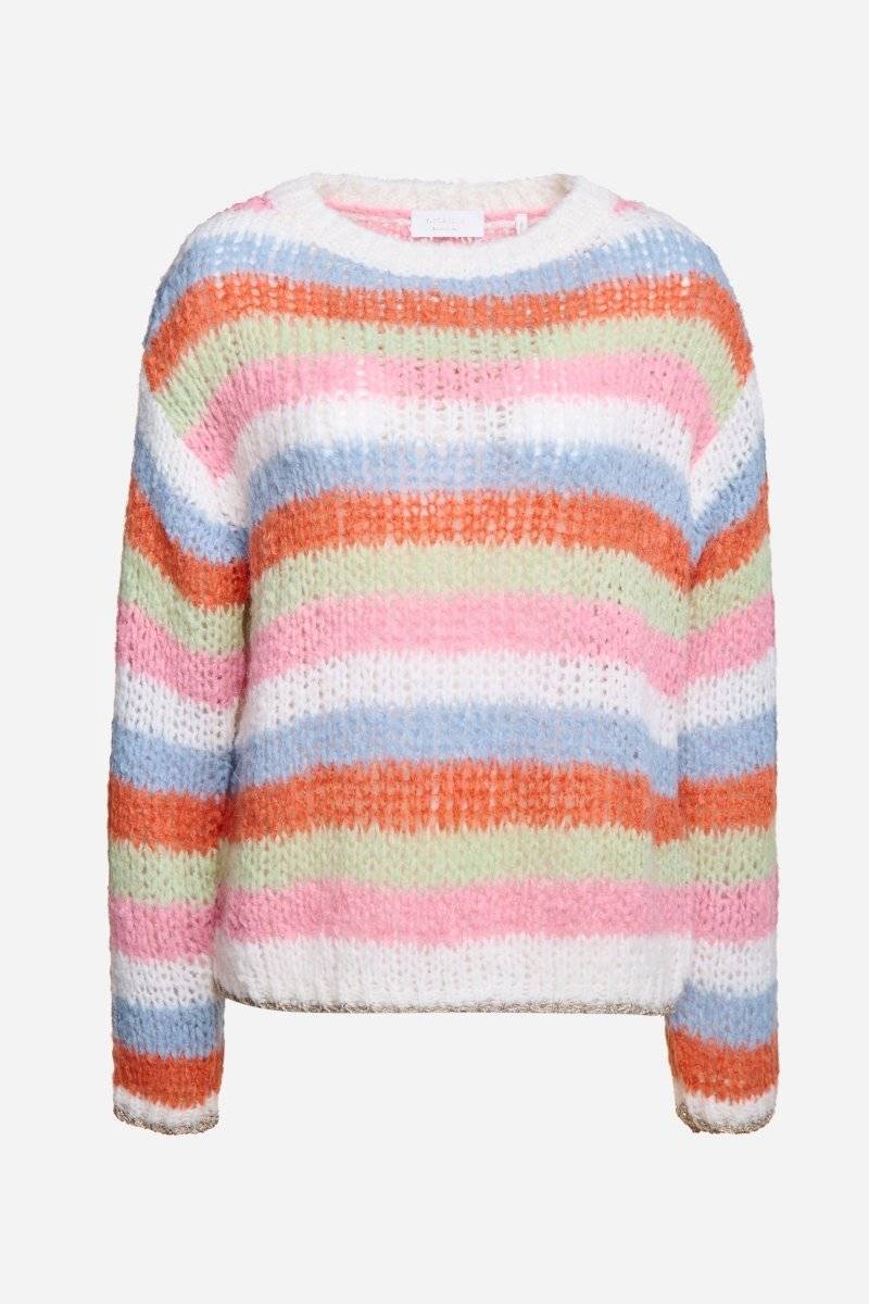 Eich & Royal Gestreifter Grobstrickpullover Großer Ausverkauf
