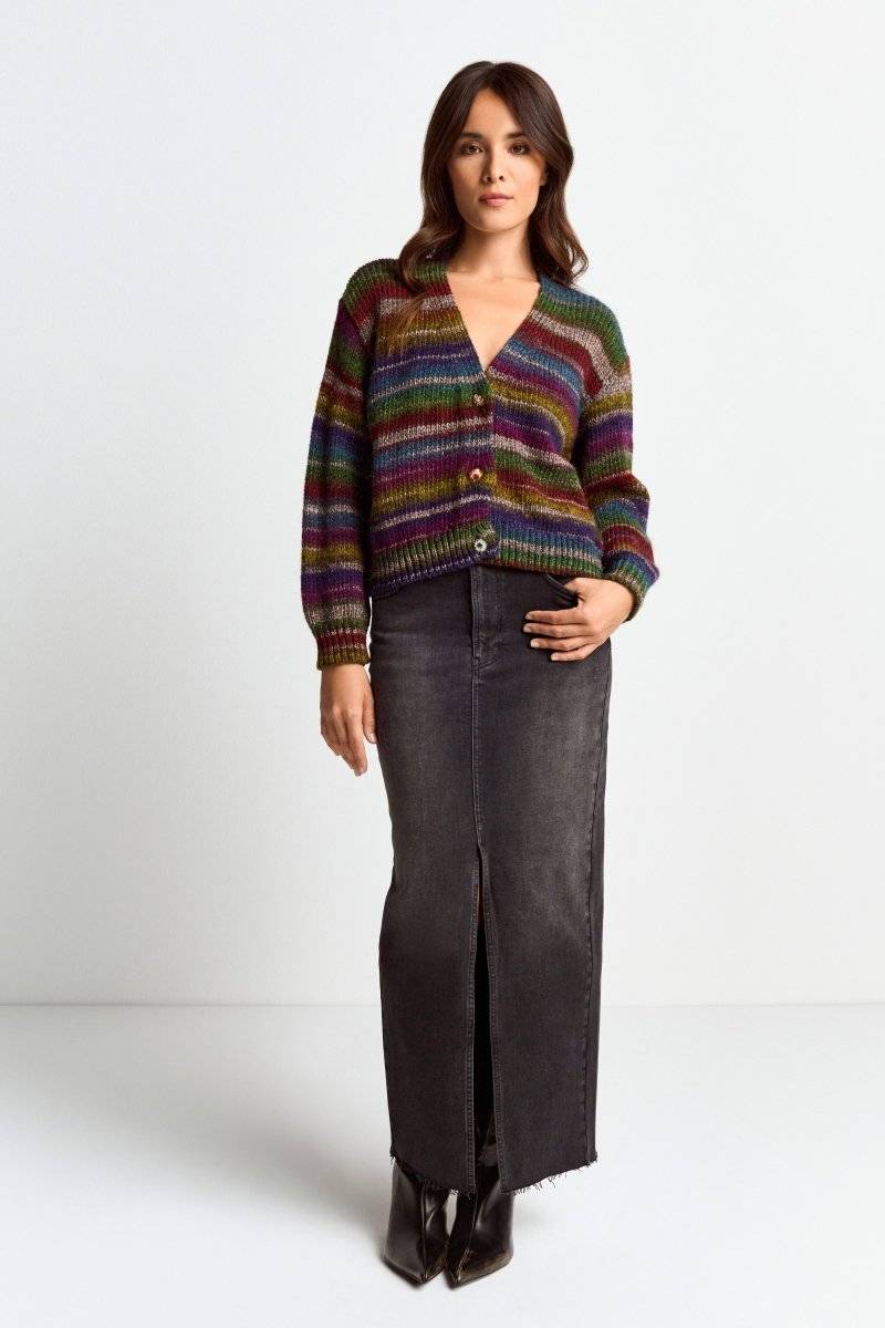 Eich & Royal Cardigan mit bunten Kristallknöpfen Begrenztes Angebot