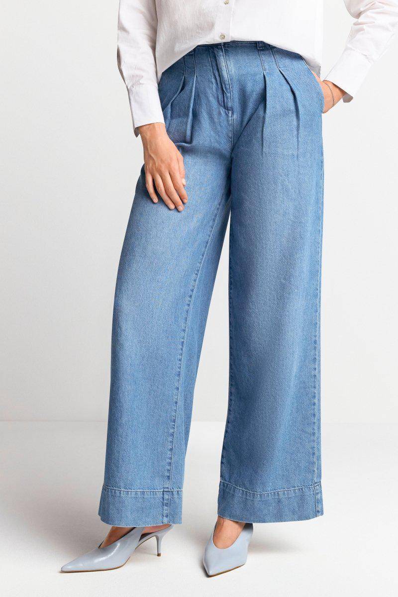 Eich & Royal Wide Leg Denim mit Bundfalten Saisonale Angebote
