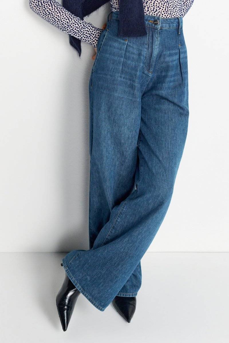 Eich & Royal Wide Leg Denim mit hoher Taille Sonderangebote
