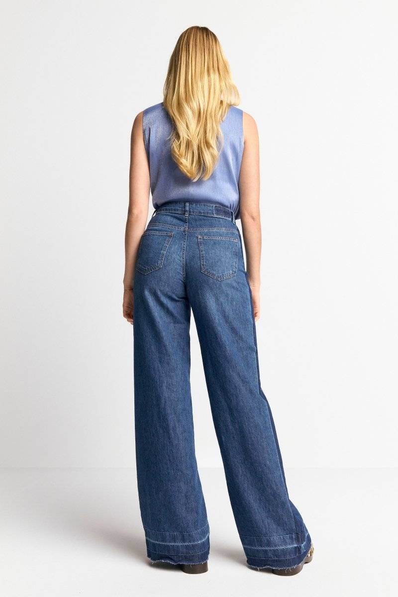 Eich & Royal Wide Leg Denim mit Seitenstreifen Letzte 2 Tage