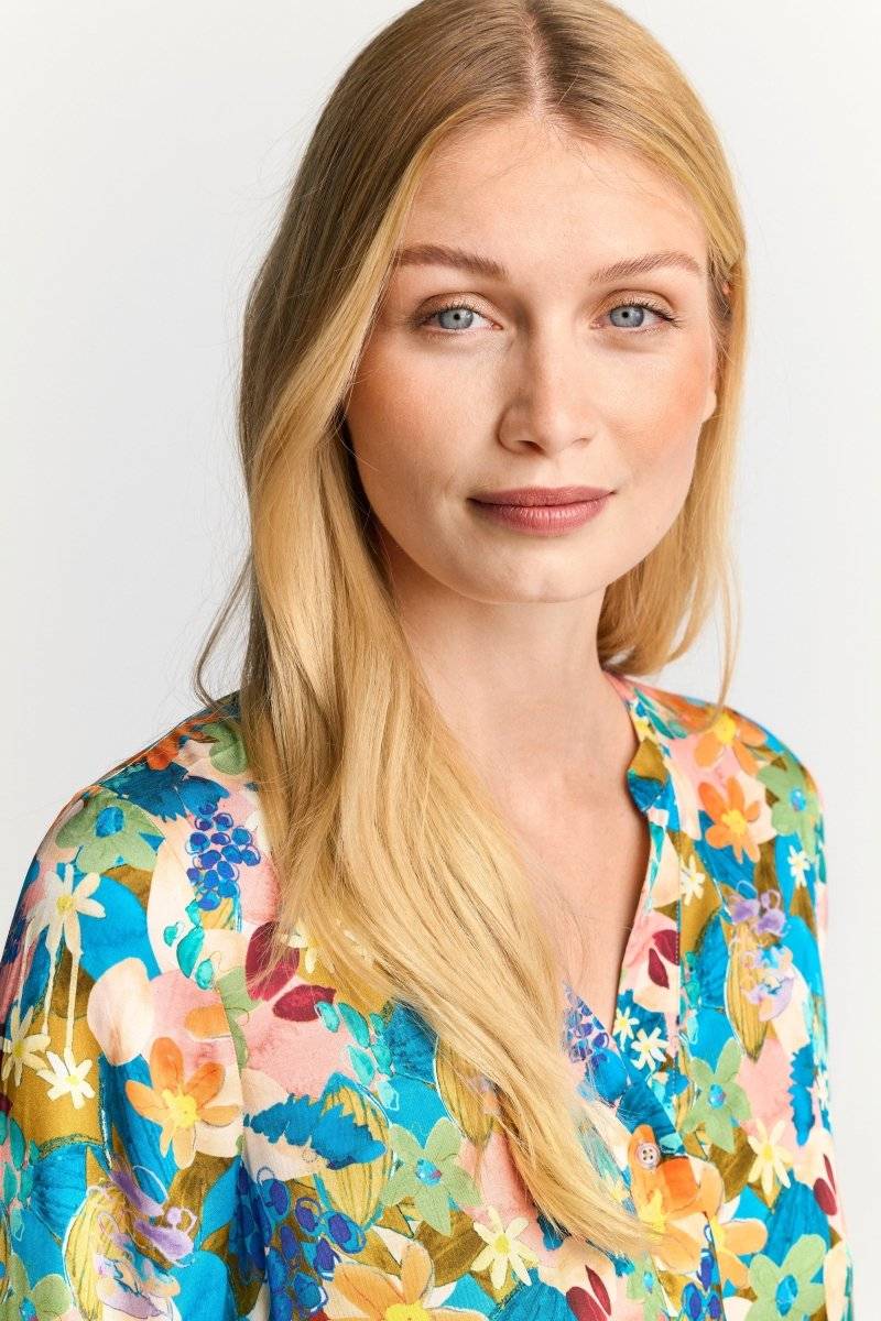 Eich & Royal Midikleid mit buntem Blumenprint Begrenzt auf 3 Tage