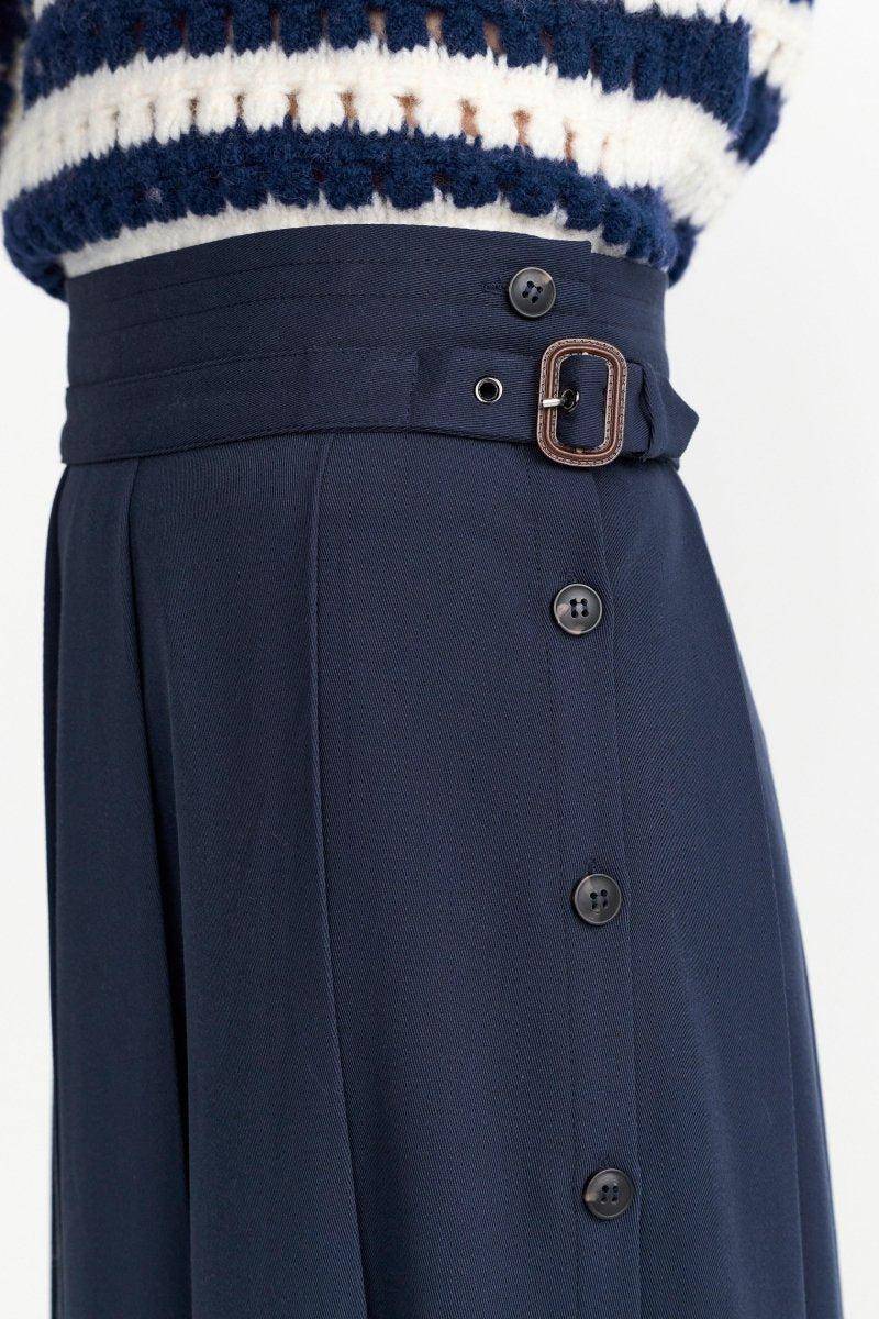Eich & Royal Midirock mit seitlicher Knopfleiste im Angebot