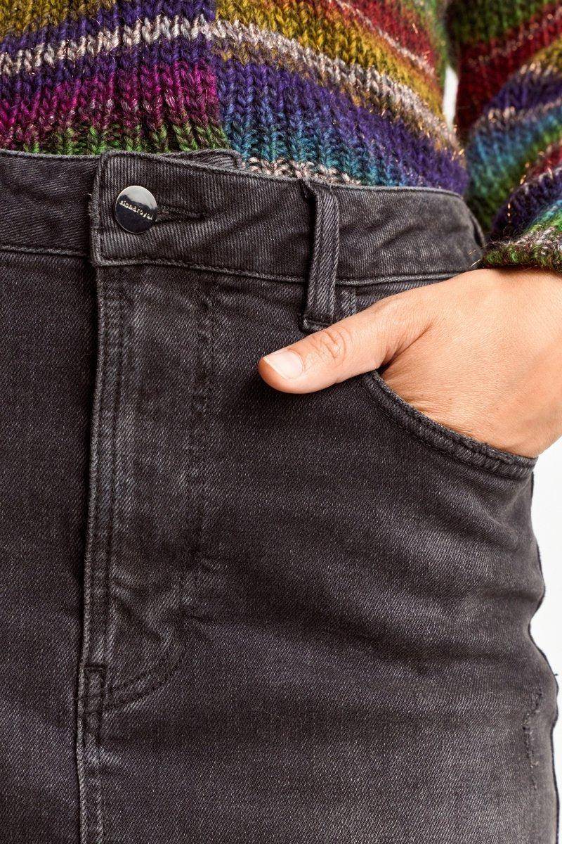 Eich & Royal Denim-Rock mit Schlitz Limitierter Zeitrabatt