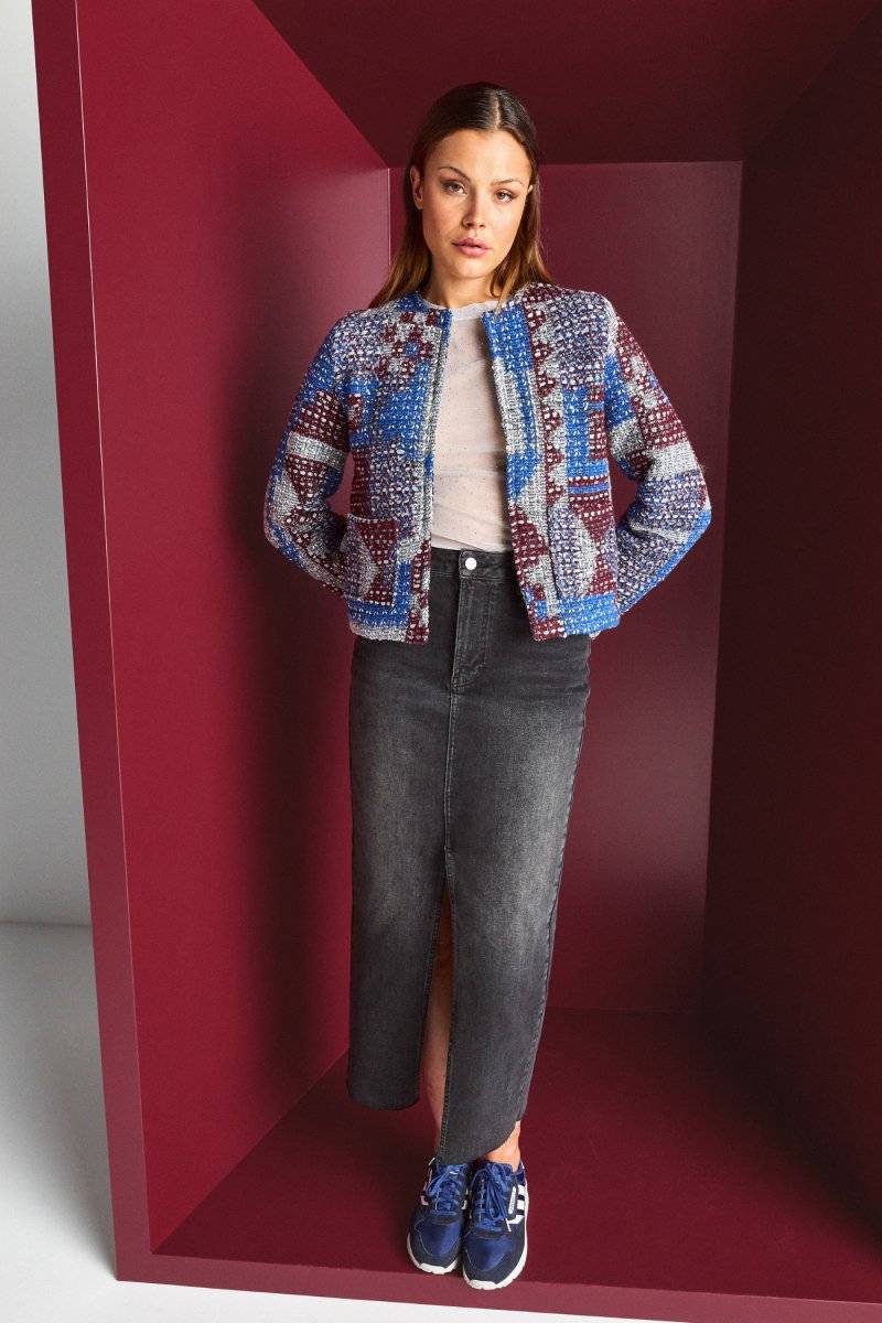 Eich & Royal Denim-Rock mit Schlitz Limitierter Zeitrabatt