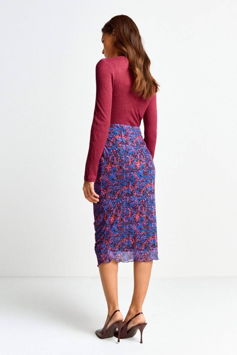 Eich & Royal Midirock mit floralem Allover-Print Fabrikpreis