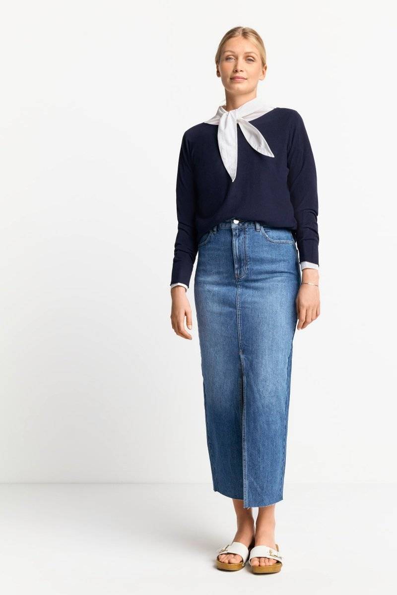 Eich & Royal Denim-Rock in figurnahem Schnitt Flash Sale