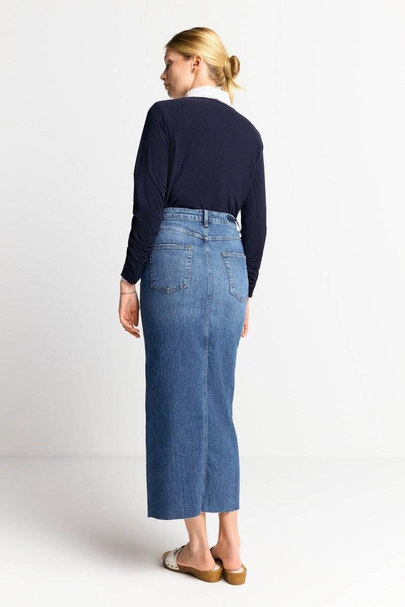 Eich & Royal Denim-Rock in figurnahem Schnitt Flash Sale