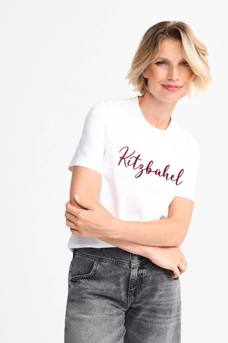 Eich & Royal T-Shirt mit Flockdruck Kostenlose Rückgabe