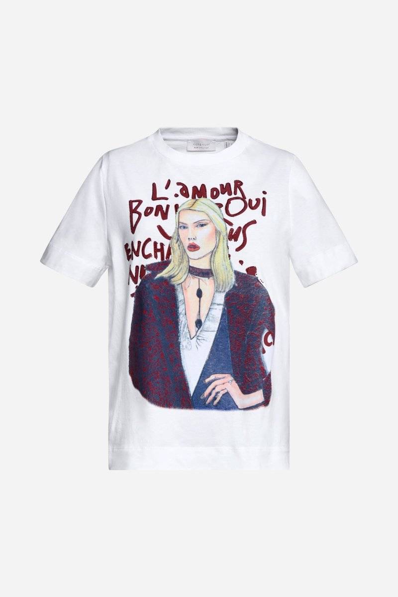 Eich & Royal T-Shirt mit Fashion-Illustration Bis zu 50% Rabatt