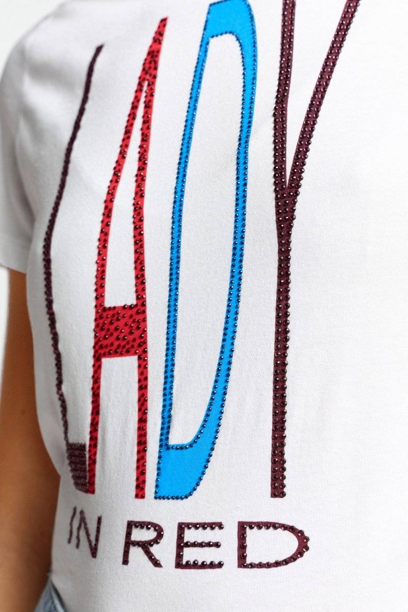 Eich & Royal T-Shirt mit Strass-Schriftzug Bis zu 60% Rabatt