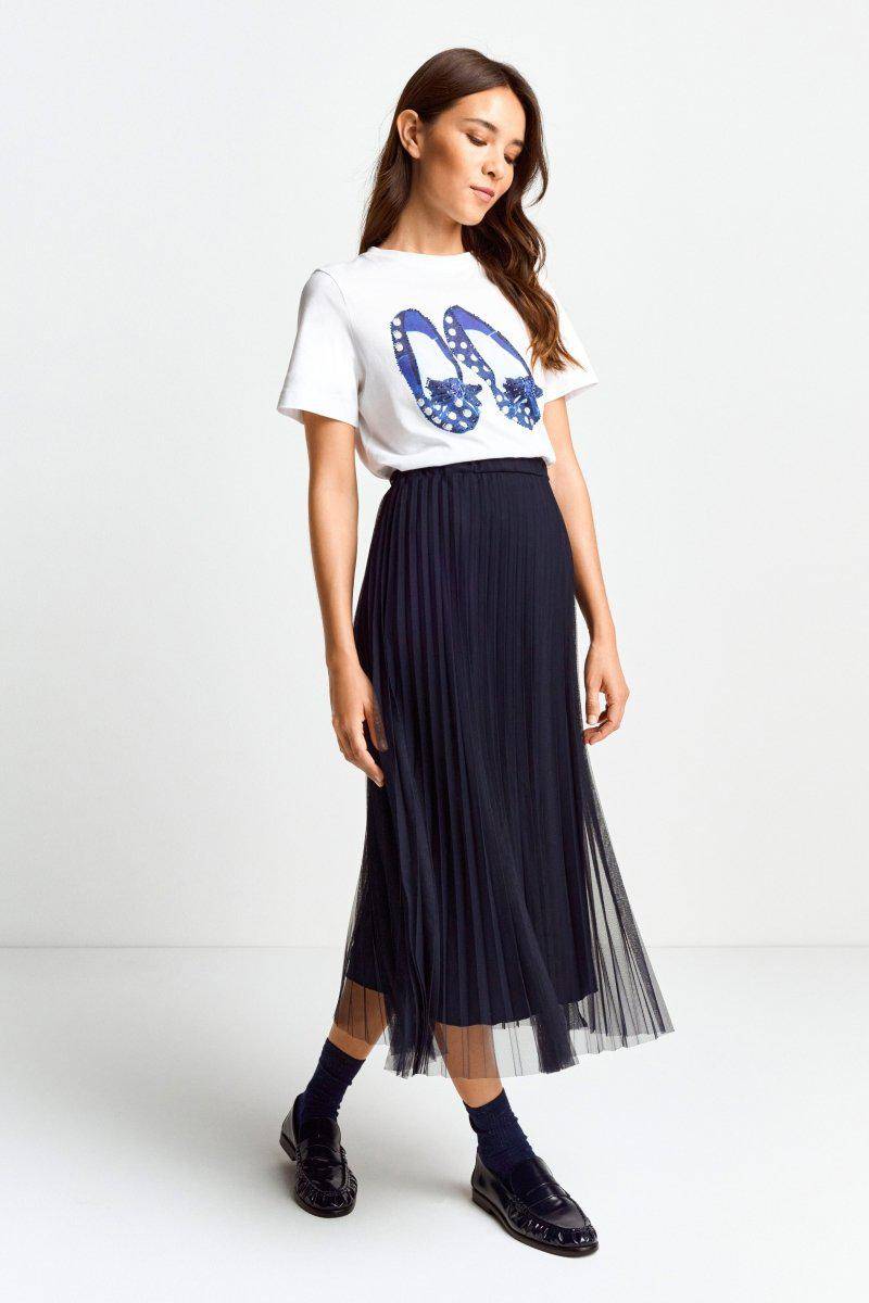 Eich & Royal T-Shirt mit Strassdetails Sonderangebot der Fabrik