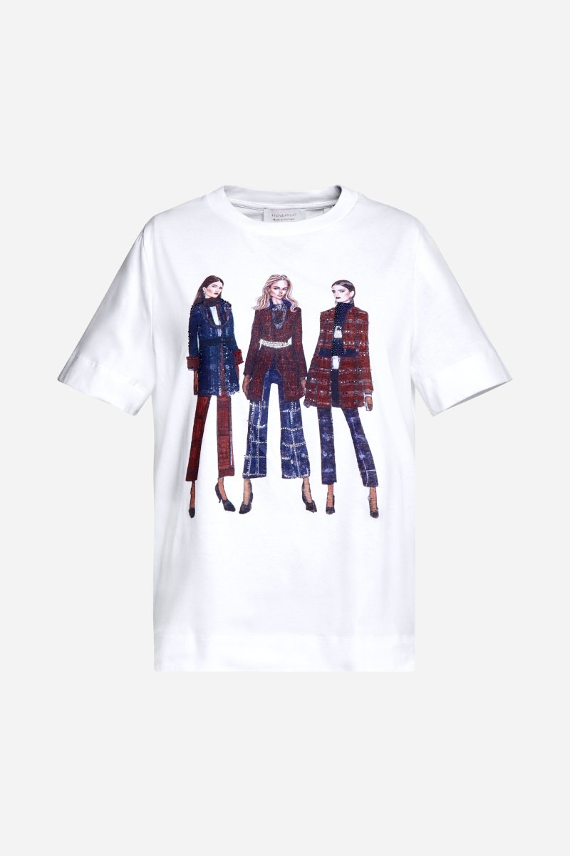 Eich & Royal Weißes T-Shirt mit Crew-Neck Bis zu 55% Rabatt
