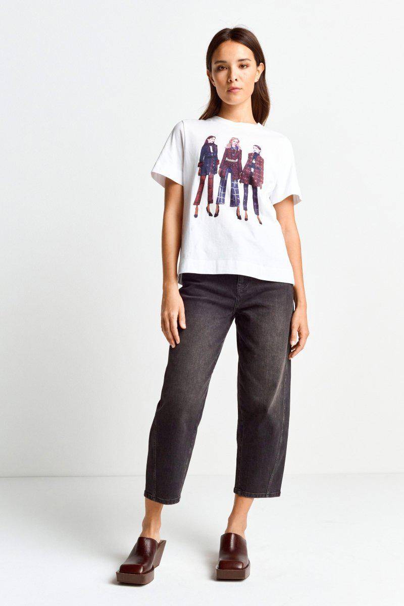 Eich & Royal Weißes T-Shirt mit Crew-Neck Bis zu 55% Rabatt