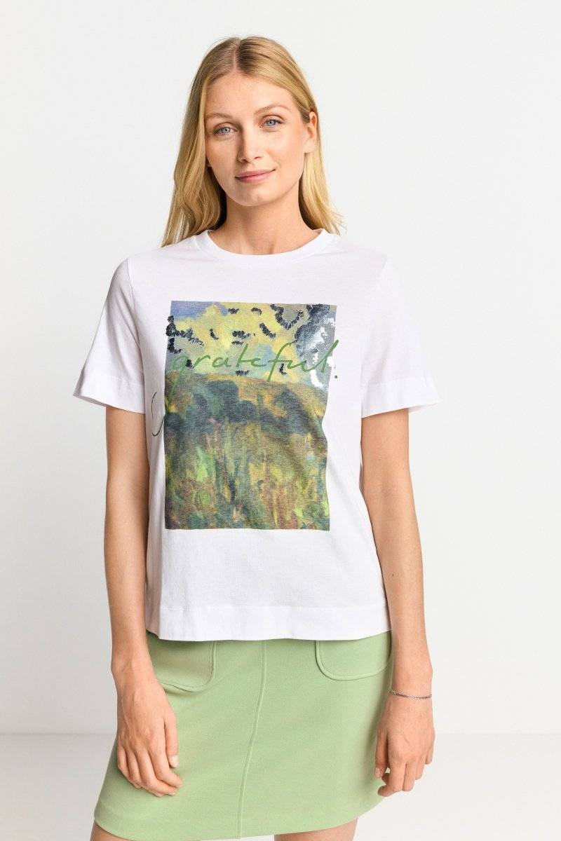 Eich & Royal Weißes T-Shirt mit Print Versandkostenfrei