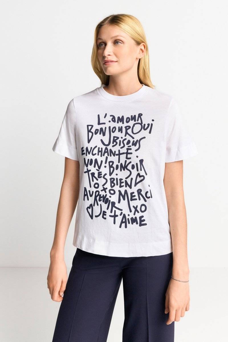 Eich & Royal Weißes T-Shirt mit Statement-Print Online Shopping