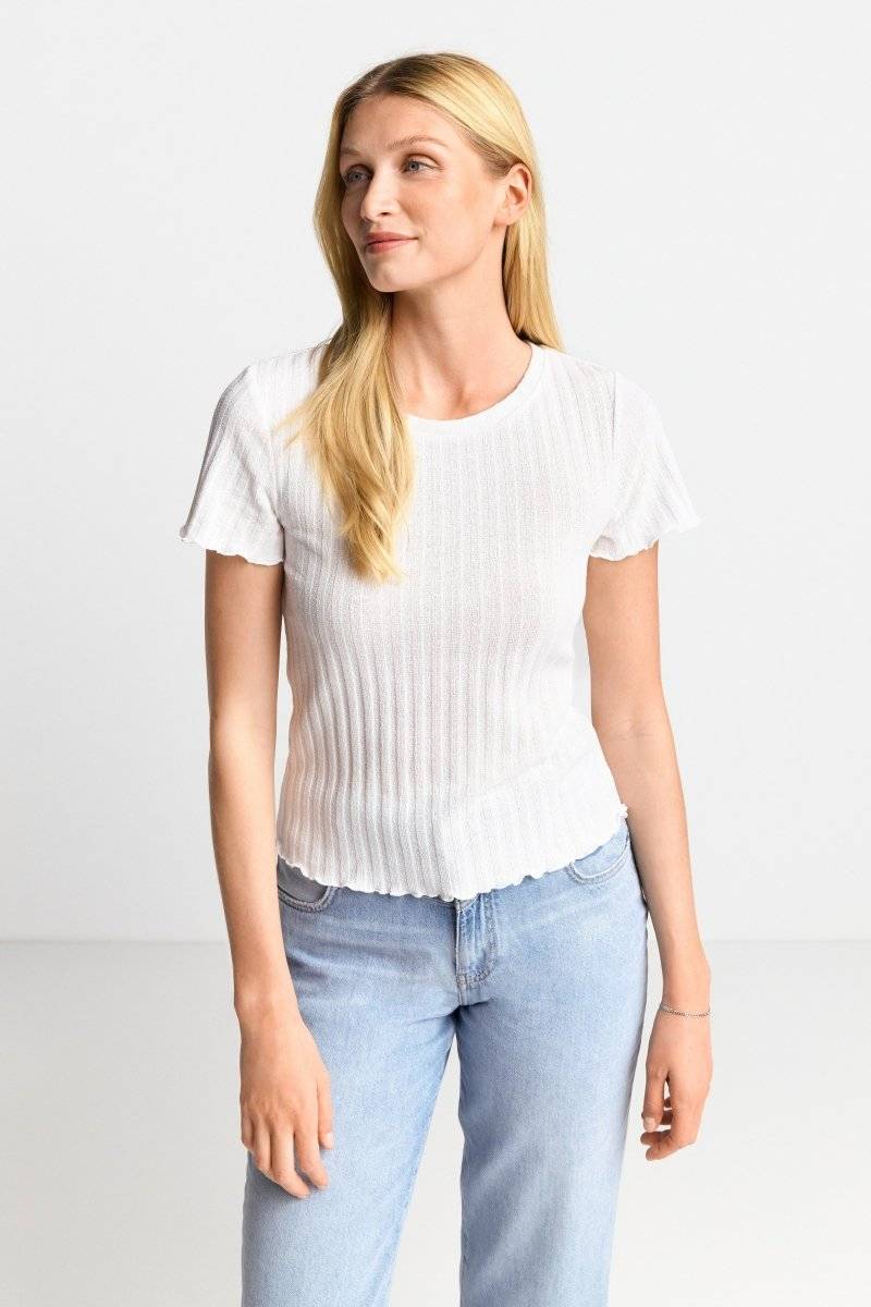 Eich & Royal Figurbetontes Rib-Shirt Muttertagsangebot