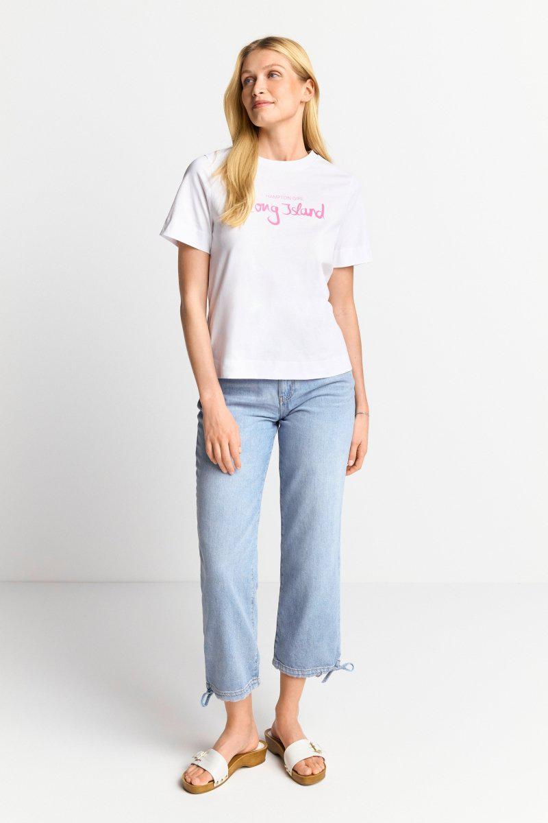 Eich & Royal Weißes T-Shirt mit Schriftzug Valentinstagsangebot