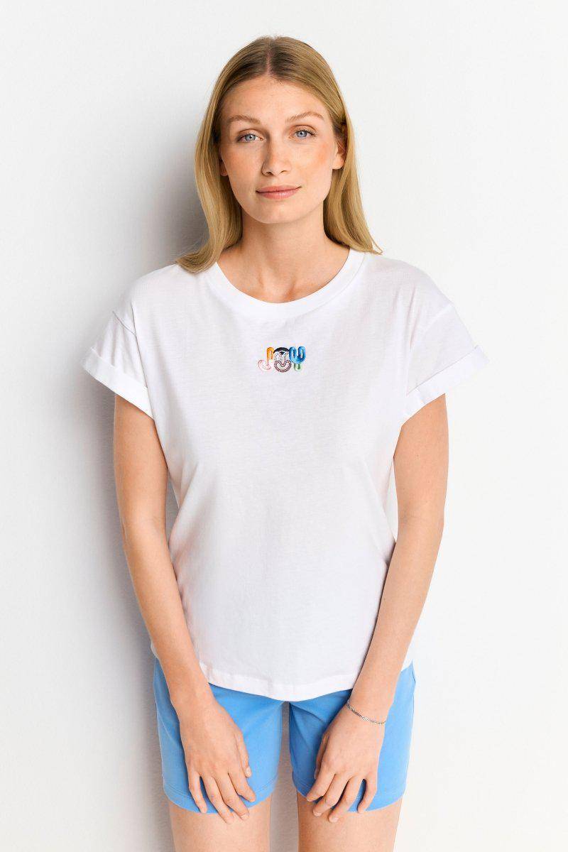 Eich & Royal Weißes T-Shirt mit Crew-Neck Riesige Rabatte
