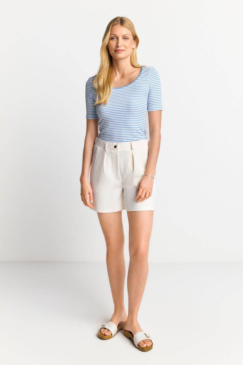 Eich & Royal Gestreiftes T-Shirt in feiner Rib-Struktur Clearance-Verkauf