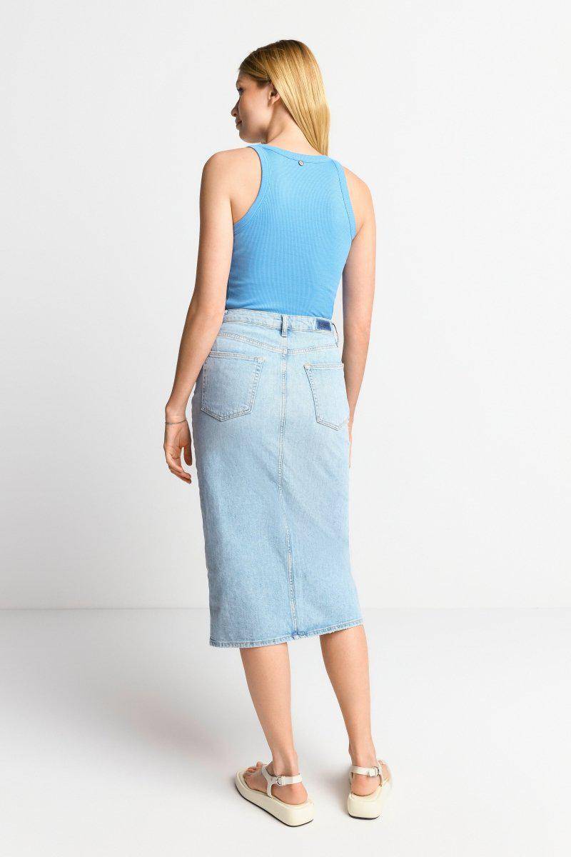 Eich & Royal Figurbetontes Rib-Top in Cruise Blue Kostenloser Versand international