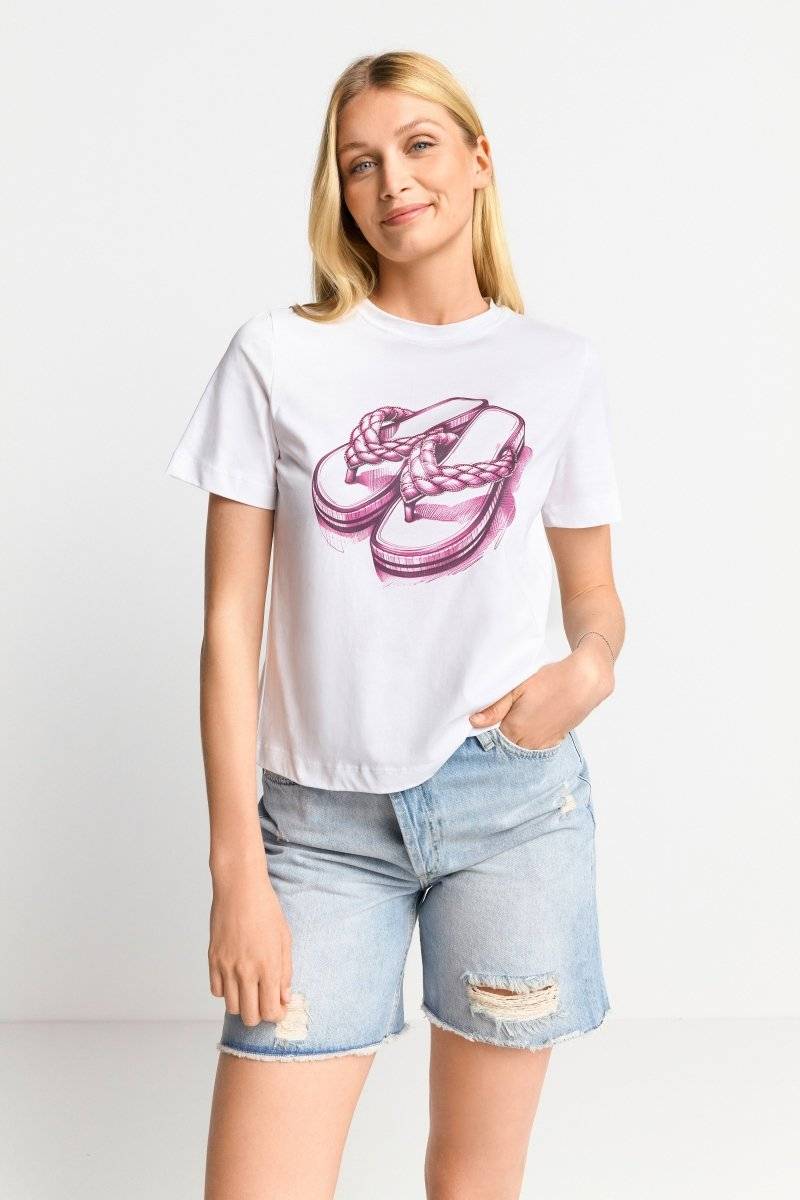 Eich & Royal T-Shirt mit strassverziertem Print Rabatte dieses Monats