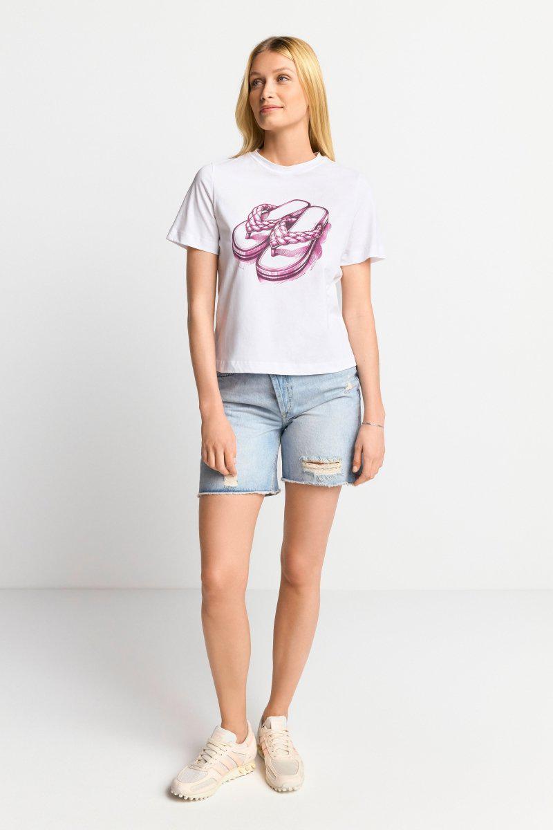 Eich & Royal T-Shirt mit strassverziertem Print Rabatte dieses Monats