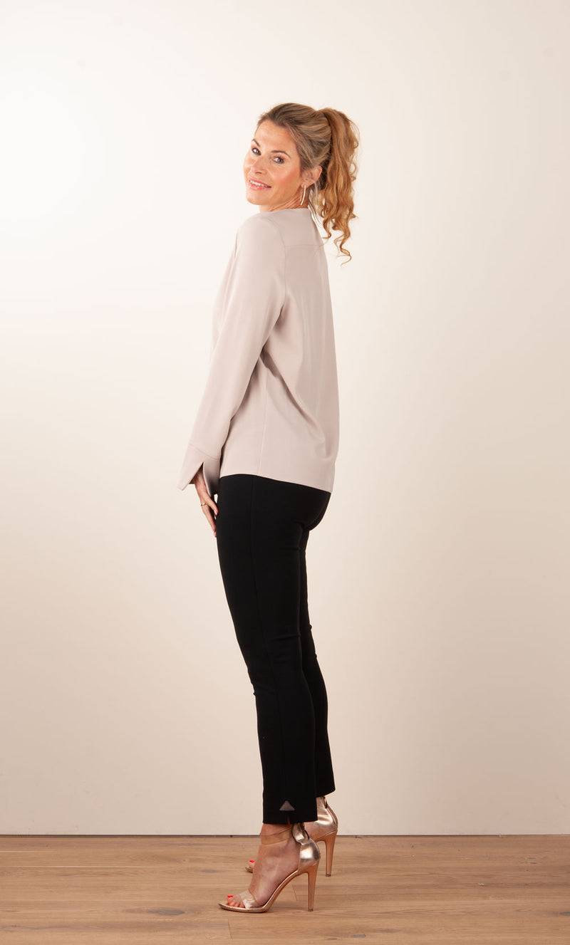 PIU&PIU Blusenshirt Taupe Vatertagsangebot