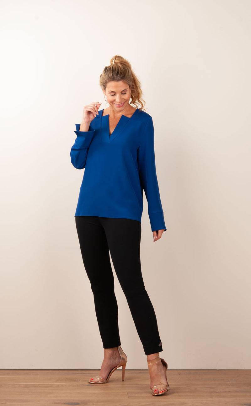 PIU&PIU Blusenshirt Royalblau Lagerräumung