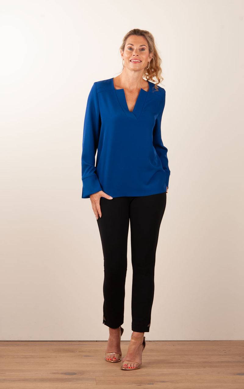 PIU&PIU Blusenshirt Royalblau Lagerräumung