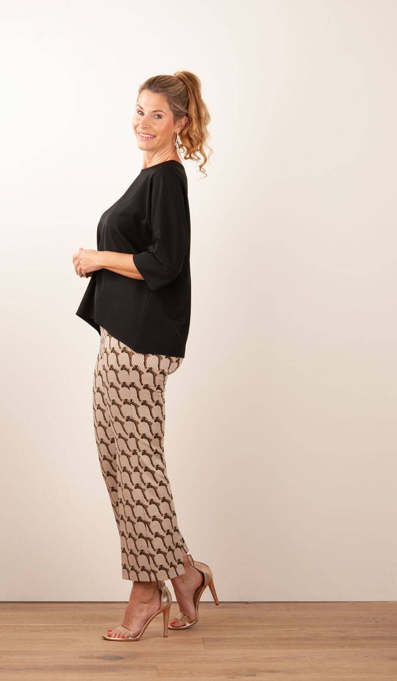 Cambio Hose „Faith“ Beige | Gold | Schwarz Neueste Mode