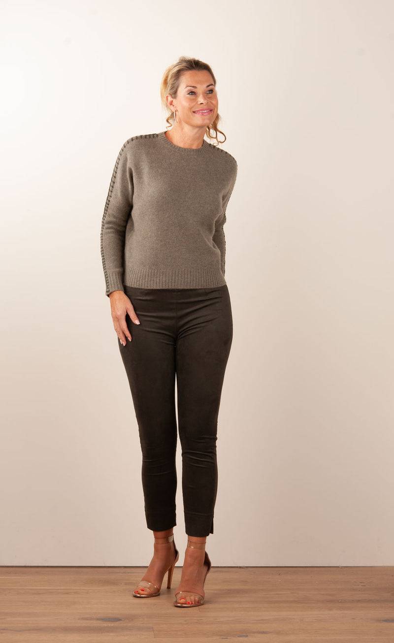 Seductive Velours Hose „Sabrina“ Dunkel Moosgrün Bestseller