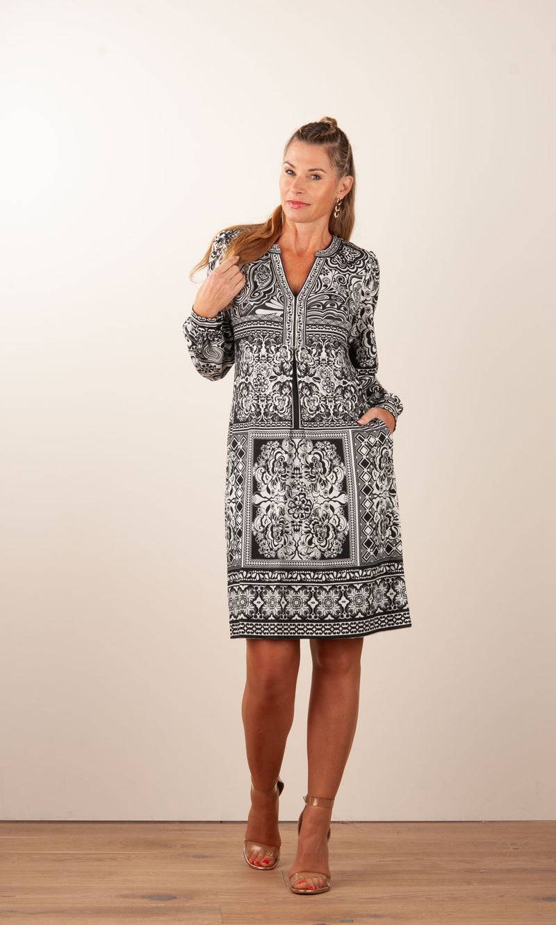 Hale Bob Kleid Schwarz | Weiß Super Sparpreis