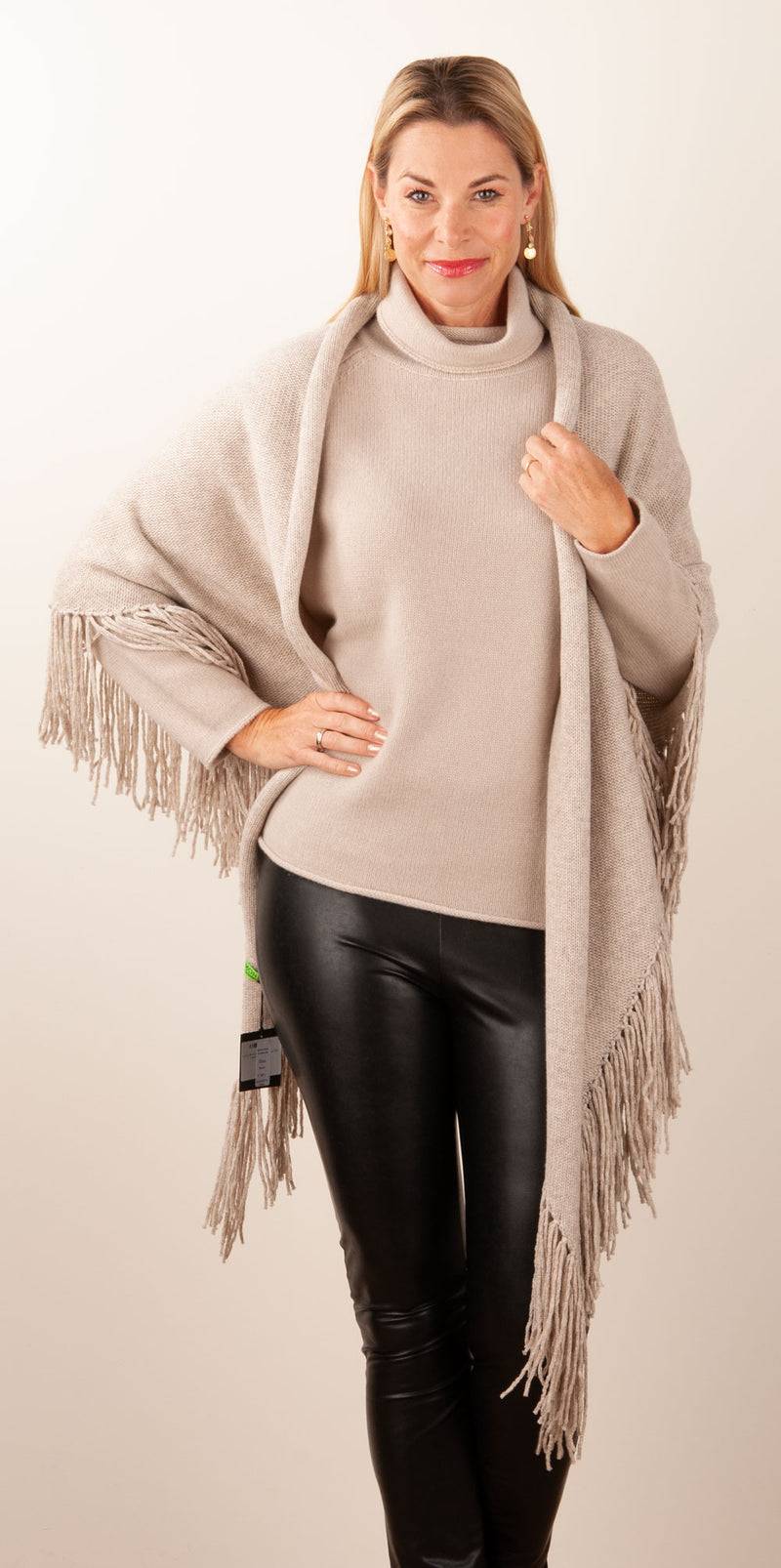Simone Bruns Dreieckstuch Melange Beige Rabatte dieses Monats