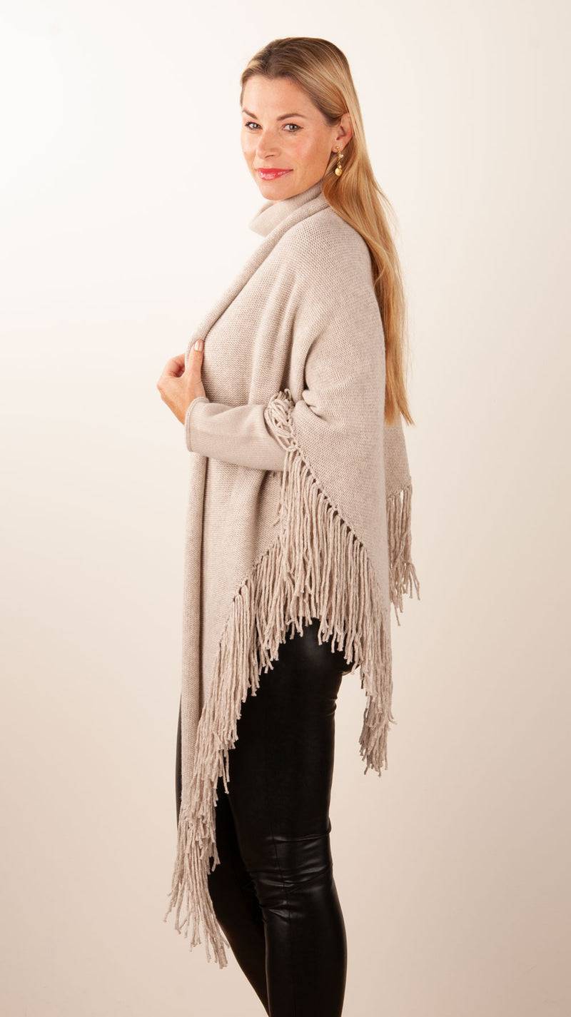 Simone Bruns Dreieckstuch Melange Beige Rabatte dieses Monats