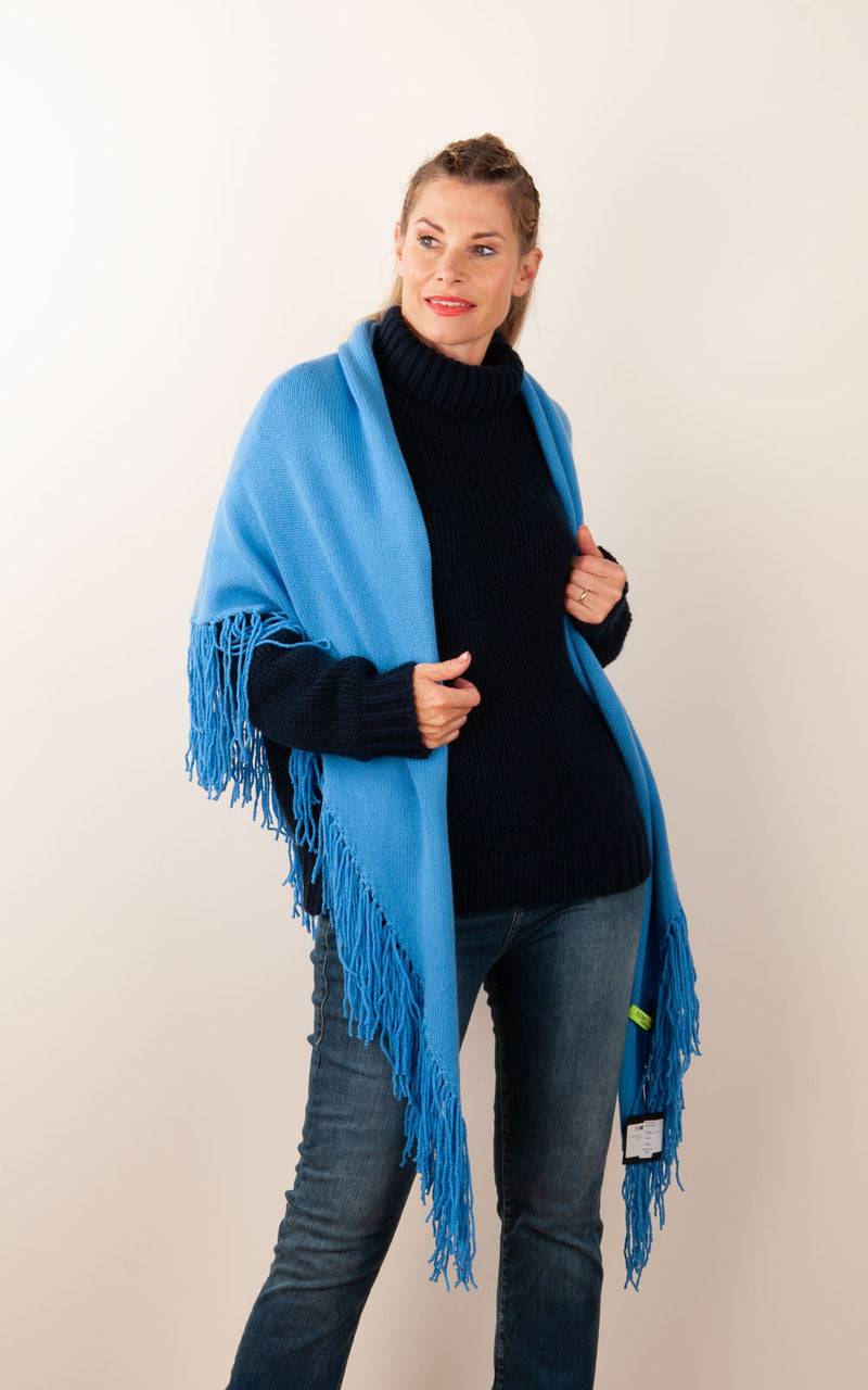 Simone Bruns Dreieckstuch Blau Auslauf