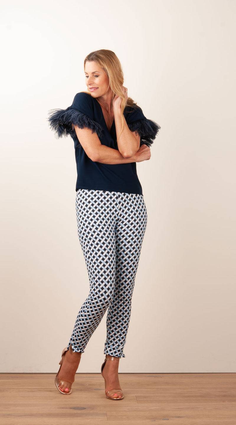 Seductive Hose „Sabrina“ Blau | Weiß | Schwarz Sonderangebot