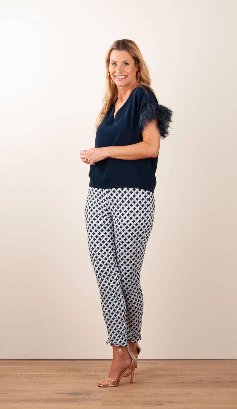 Seductive Hose „Sabrina“ Blau | Weiß | Schwarz Sonderangebot