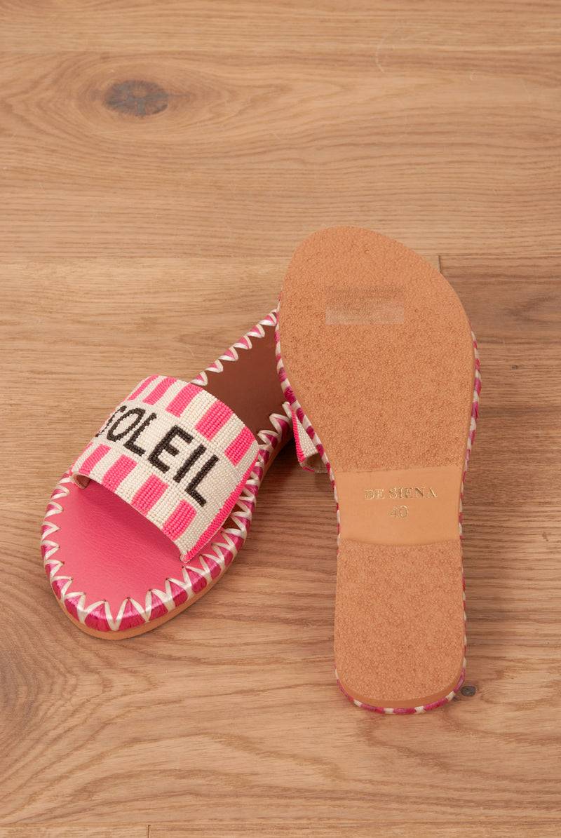 De Siena Sandale Pink | Weiß Großer Ausverkauf