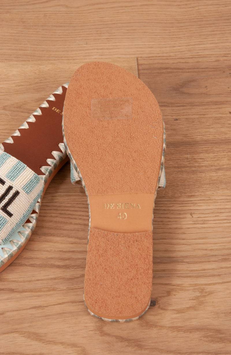 De Siena Sandale Hellblau | Weiß Begrenztes Angebot