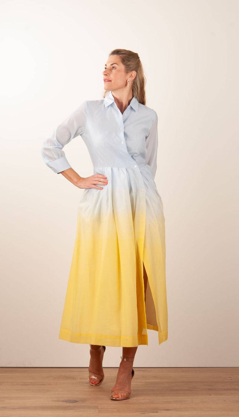 Sara Roka Kleid Hellblau | Gelb | Multicolor Online Shopping