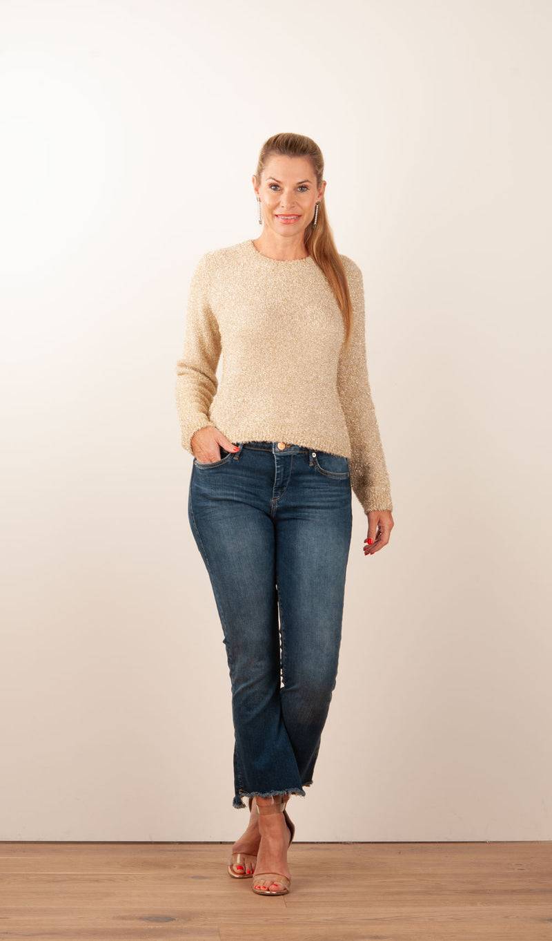 fleur Pullover Gold Schlussverkauf