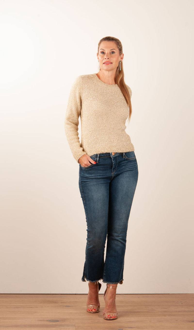 fleur Pullover Gold Schlussverkauf