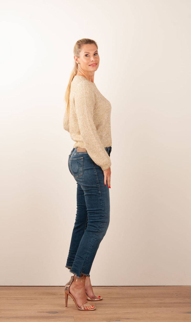 fleur Pullover Gold Schlussverkauf