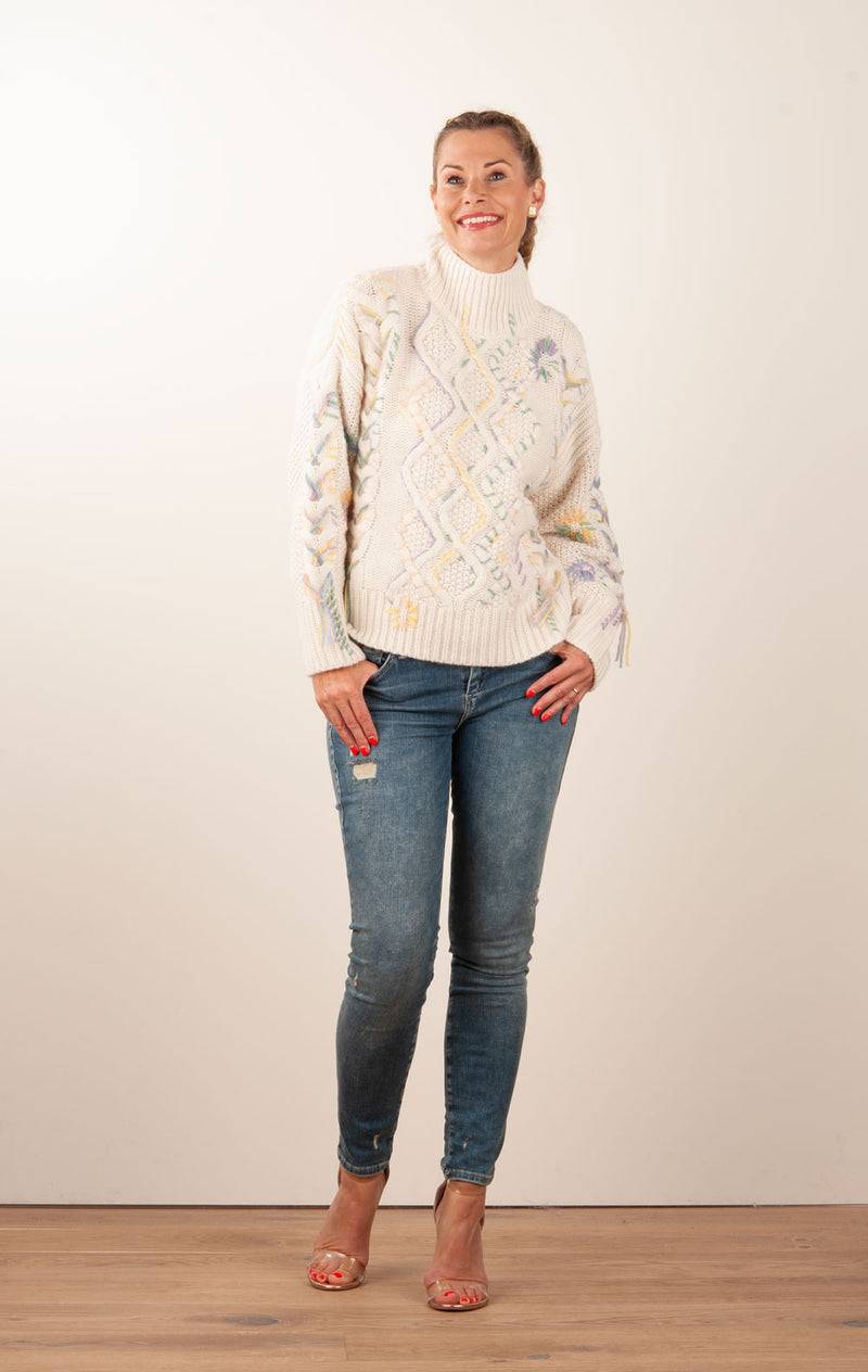 Paschwork Pullover Offwhite | Flieder | Gelb | Puder Blitzverkäufe
