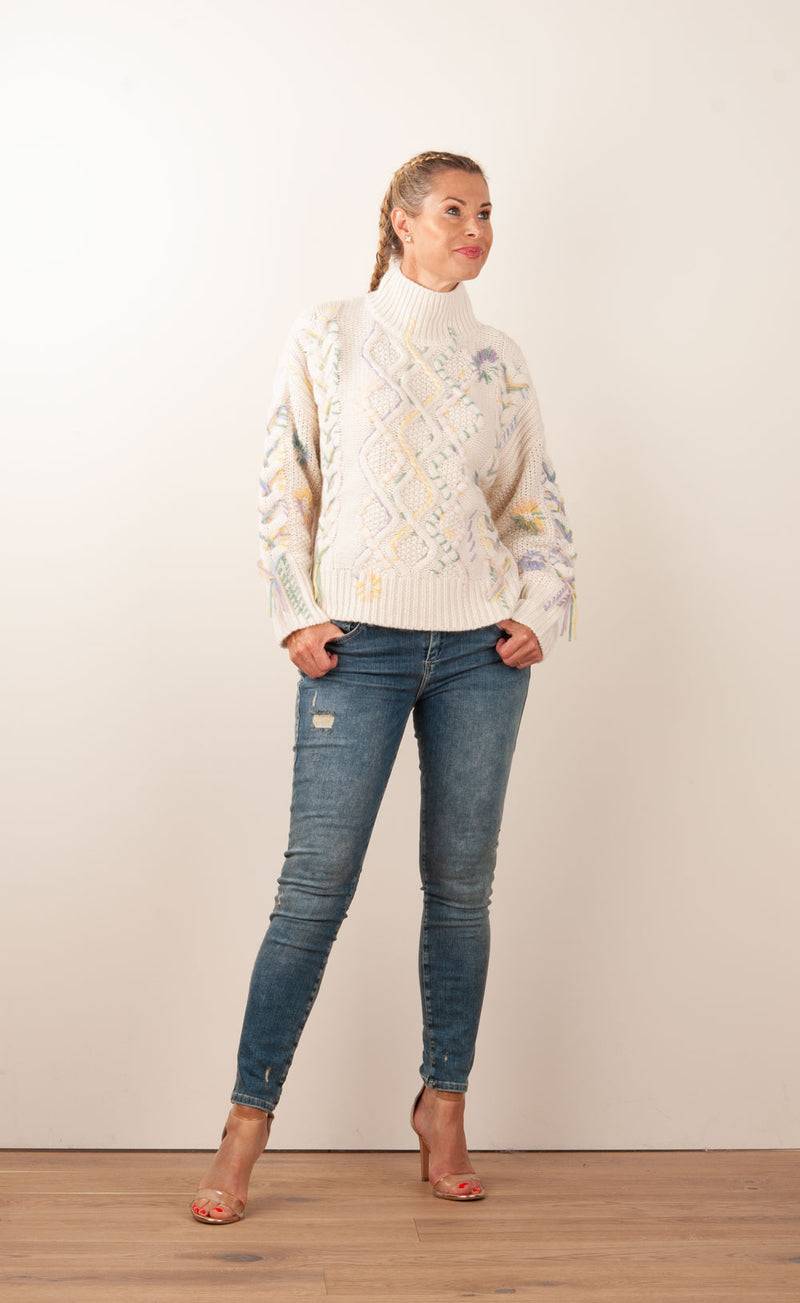 Paschwork Pullover Offwhite | Flieder | Gelb | Puder Blitzverkäufe