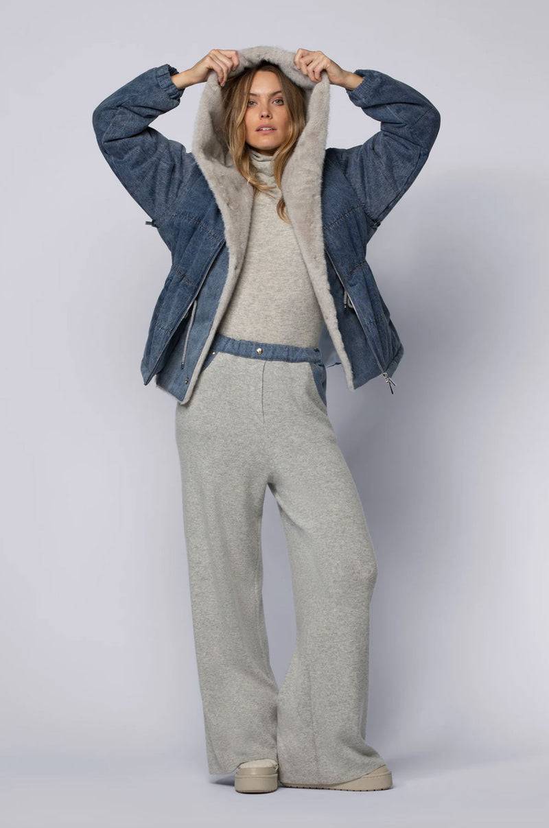 MAX & MOI Jeansjacke Blau | Grau Großer Ausverkauf